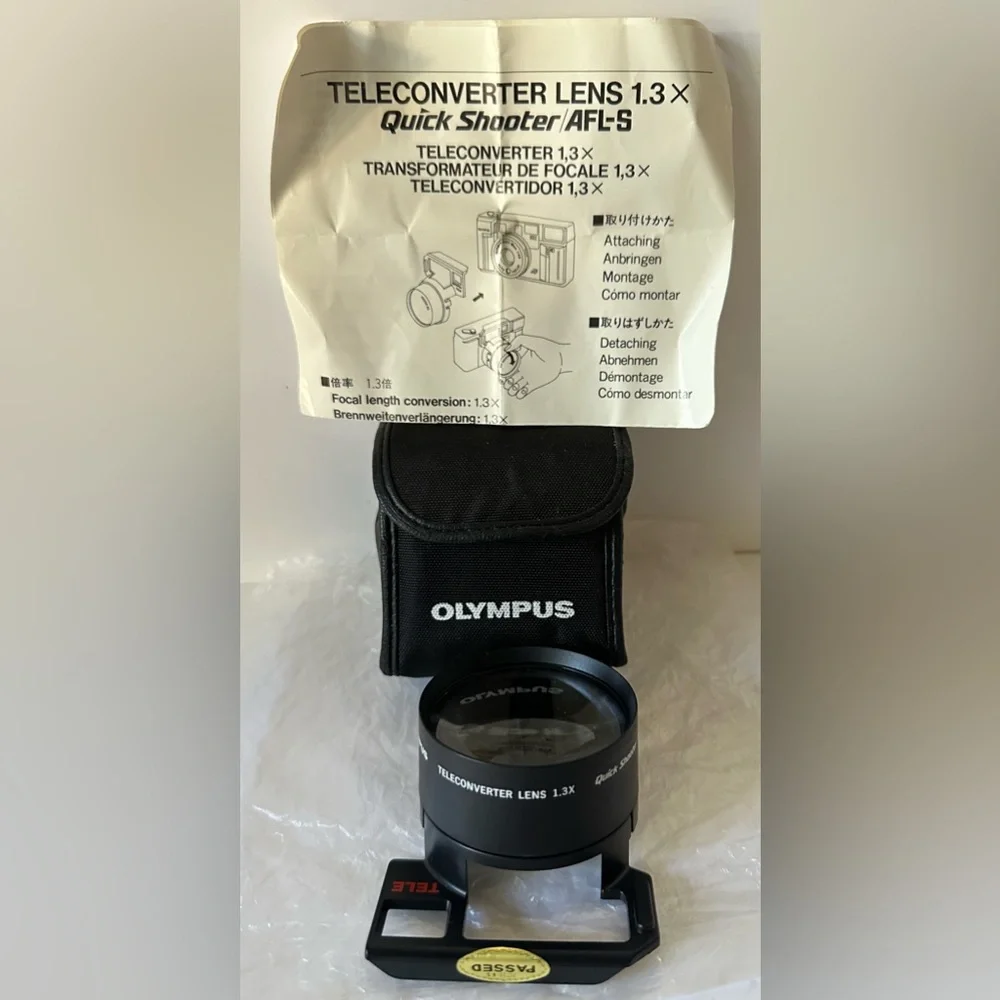 Olympus 1.3x Teleconverter 1.3X Quick Shooter AFL-S Camera Lens Japan